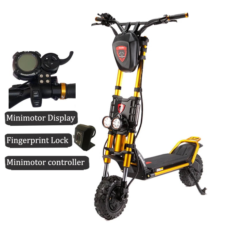 Original Kaabo Wolf Warrior GT PRO+ Golden 60V 35AH Battery Top Speed 80km/h Electric Scooter Monster Scooter SUV Scooter