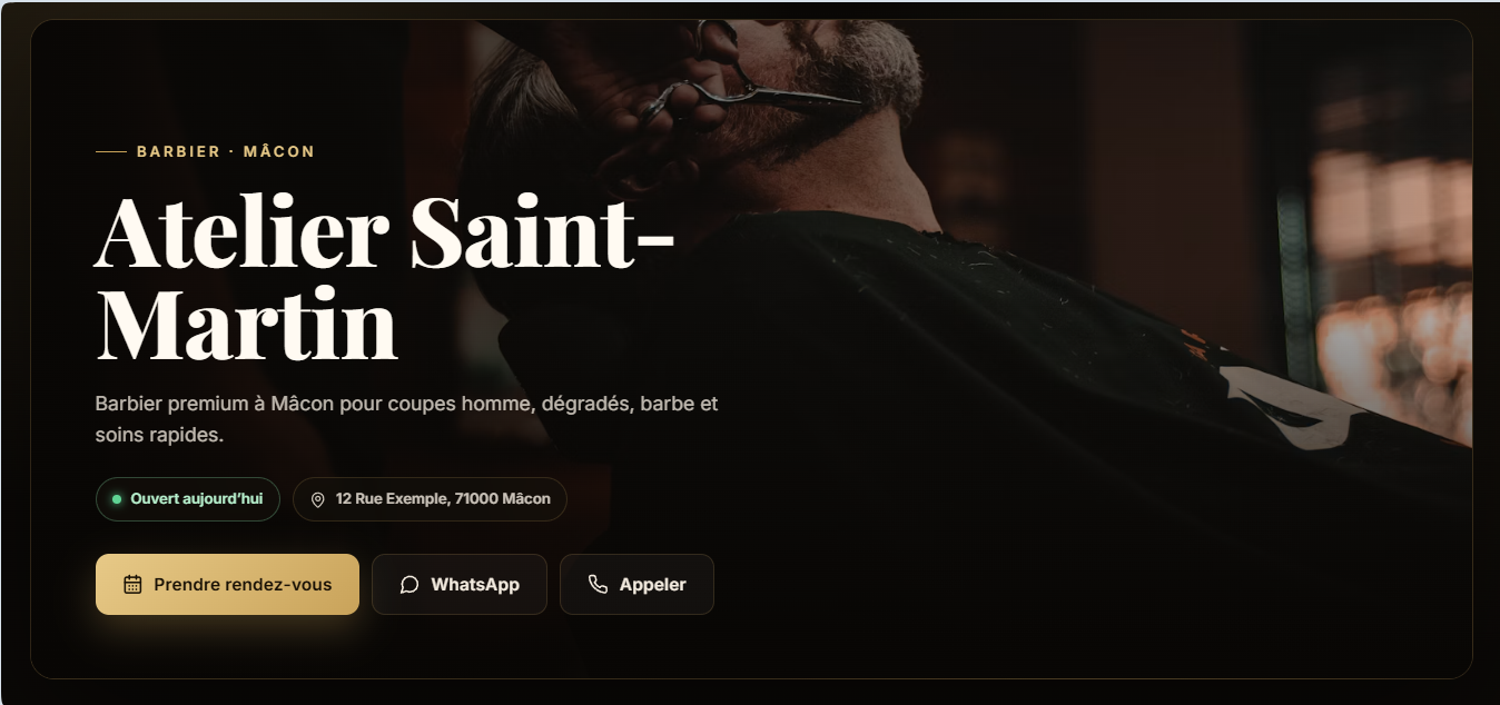Apercu d une page client creee par Urbenetic